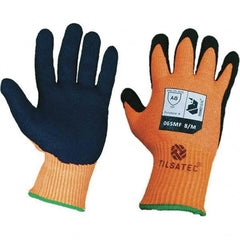 Tilsatec - Size XL (10), ANSI Cut Lvl A8, Puncture Lvl 4, Abrasion Lvl 4, Micro-Foam Nitrile Coated Cut & Puncture Resistant Gloves - USA Tool & Supply