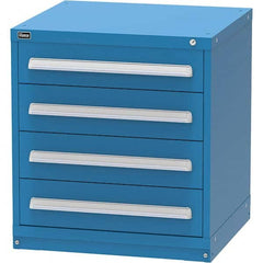 Vidmar - 4 Drawer Bright Blue Steel Modular Storage Cabinet - USA Tool & Supply