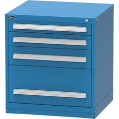Vidmar - 4 Drawer Bright Blue Steel Modular Storage Cabinet - USA Tool & Supply