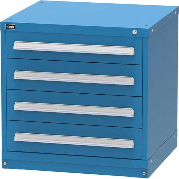 Vidmar - 4 Drawer Bright Blue Steel Modular Storage Cabinet - USA Tool & Supply