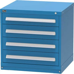 Vidmar - 4 Drawer Bright Blue Steel Modular Storage Cabinet - USA Tool & Supply