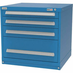 Vidmar - 4 Drawer Bright Blue Steel Modular Storage Cabinet - USA Tool & Supply
