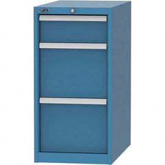 LISTA - 3 Drawer, 45 Compartment Bright Blue Steel Modular Storage Cabinet - USA Tool & Supply