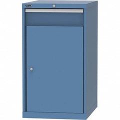 LISTA - 1 Drawer, 99 Compartment Bright Blue Steel Modular Storage Cabinet - USA Tool & Supply