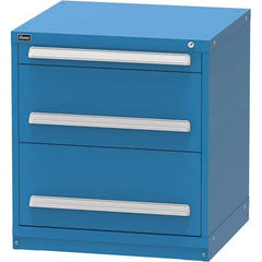 Vidmar - 3 Drawer, 344 Compartment Bright Blue Steel Modular Storage Cabinet - USA Tool & Supply