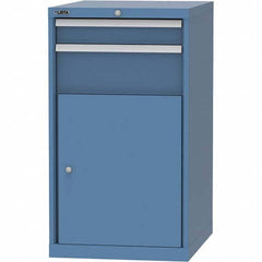 LISTA - 4 Drawer, 99 Compartment Bright Blue Steel Modular Storage Cabinet - USA Tool & Supply