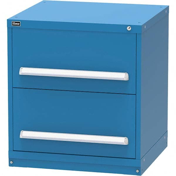 Vidmar - 2 Drawer, 344 Compartment Bright Blue Steel Modular Storage Cabinet - USA Tool & Supply