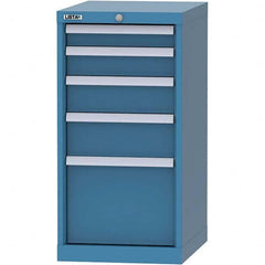 LISTA - 5 Drawer, 216 Compartment Bright Blue Steel Modular Storage Cabinet - USA Tool & Supply