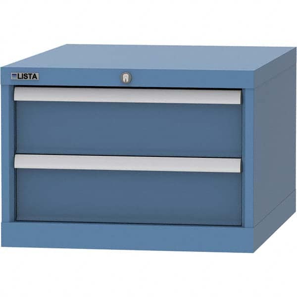 LISTA - 1 Drawer, 99 Compartment Bright Blue Steel Modular Storage Cabinet - USA Tool & Supply