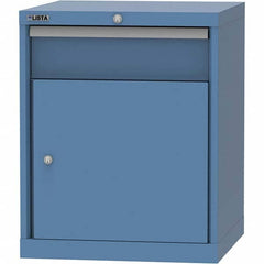 LISTA - 1 Drawer, 84 Compartment Bright Blue Steel Modular Storage Cabinet - USA Tool & Supply