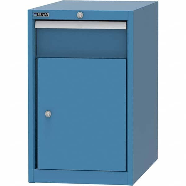 LISTA - 1 Drawer, 45 Compartment Bright Blue Steel Modular Storage Cabinet - USA Tool & Supply