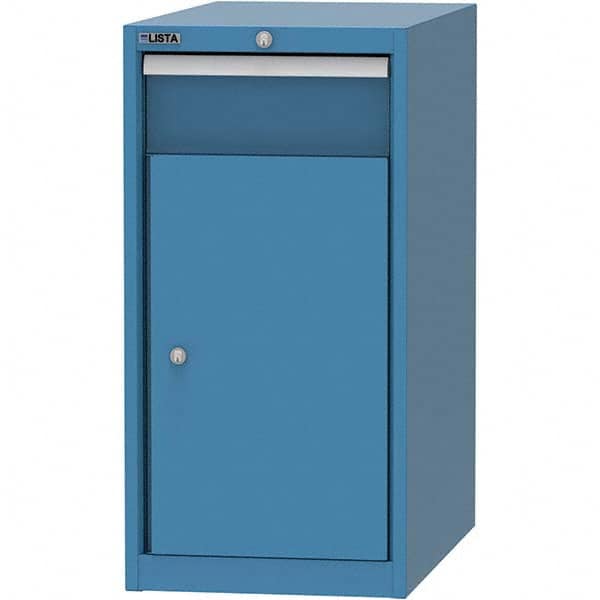 LISTA - 1 Drawer, 45 Compartment Bright Blue Steel Modular Storage Cabinet - USA Tool & Supply