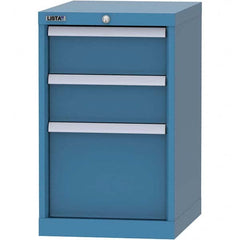 LISTA - 3 Drawer, 216 Compartment Bright Blue Steel Modular Storage Cabinet - USA Tool & Supply