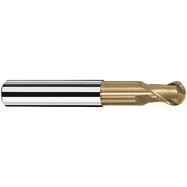 Fraisa - 2mm Diam, 3mm LOC, 2 Flute Solid Carbide Ball End Mill - USA Tool & Supply
