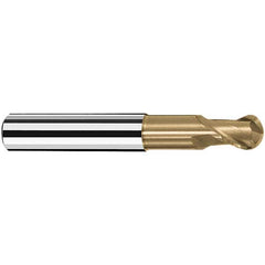 Fraisa - 2mm Diam, 3mm LOC, 2 Flute Solid Carbide Ball End Mill - USA Tool & Supply