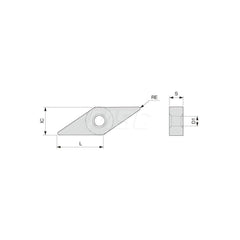 Turning Insert:  VNGG160404-01 TH10,  Solid Carbide Uncoated Finish,  Neutral,  35.0 &deg N/A Diamond,  Series  VNGG