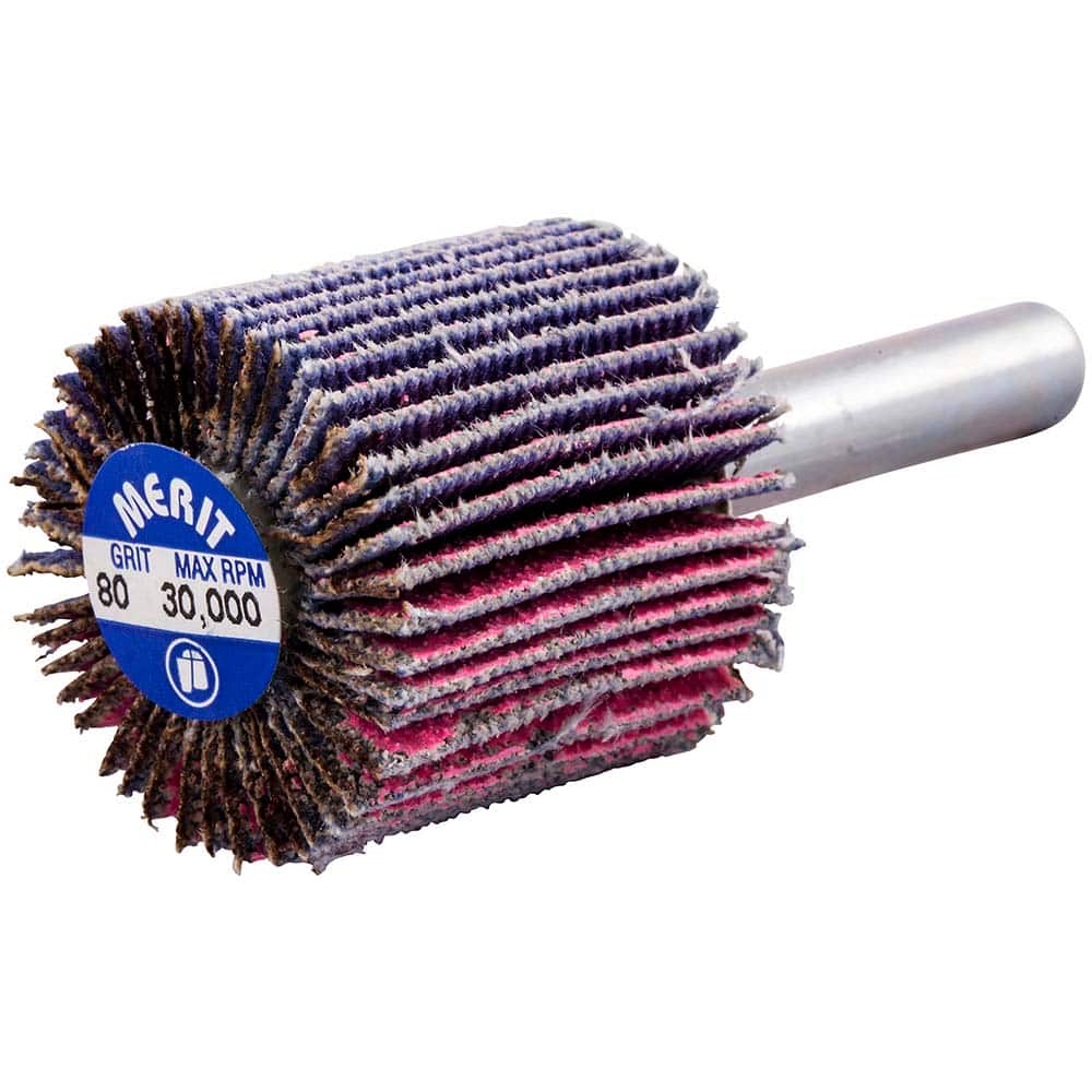 Merit Abrasives - Mounted Flap Wheels Abrasive Type: Coated Outside Diameter (Inch): 1 - USA Tool & Supply