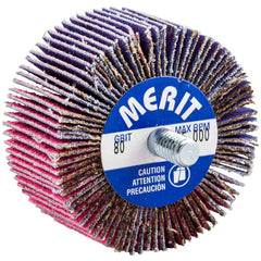 Merit Abrasives - 2 x 1" 80 Grit Ceramic Alumina Unmounted Flap Wheel - USA Tool & Supply