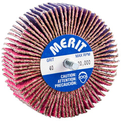 Merit Abrasives - 3 x 1" 40 Grit Ceramic Alumina Unmounted Flap Wheel - USA Tool & Supply