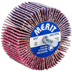 Merit Abrasives - 2 x 1" 60 Grit Ceramic Alumina Unmounted Flap Wheel - USA Tool & Supply
