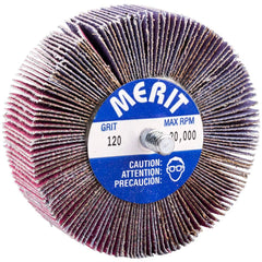 Merit Abrasives - 3 x 1" 120 Grit Ceramic Alumina Unmounted Flap Wheel - USA Tool & Supply