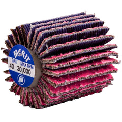 Merit Abrasives - 1 x 1" 40 Grit Ceramic Alumina Unmounted Flap Wheel - USA Tool & Supply