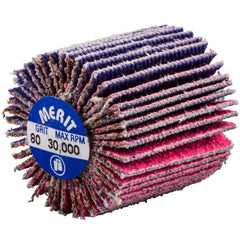 Merit Abrasives - 1 x 1" 80 Grit Ceramic Alumina Unmounted Flap Wheel - USA Tool & Supply