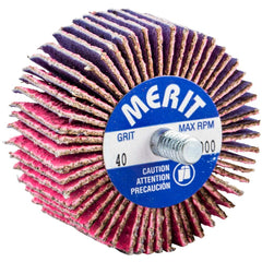 Merit Abrasives - 2 x 1" 40 Grit Ceramic Alumina Unmounted Flap Wheel - USA Tool & Supply
