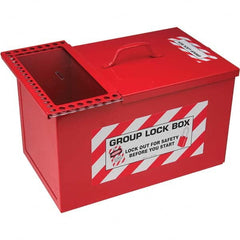 Brady - Group Lockout Boxes Portable or Wall Mount: Portable Maximum Number of Padlocks: 34 - USA Tool & Supply