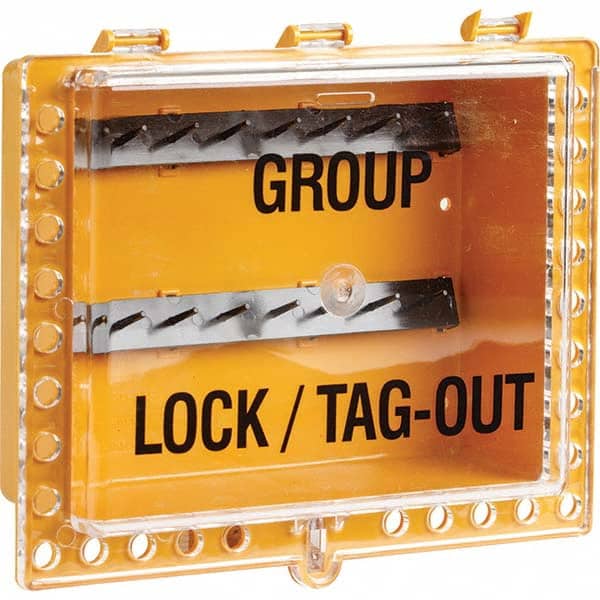Brady - Group Lockout Boxes Portable or Wall Mount: Portable Maximum Number of Padlocks: 27 - USA Tool & Supply