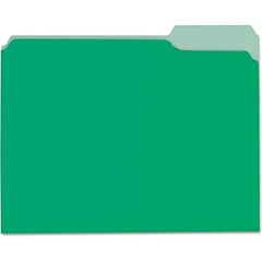 UNIVERSAL - File Folders, Expansion Folders & Hanging Files Folder/File Type: File Folders with Top Tab Color: Green - USA Tool & Supply