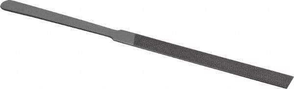 Nicholson - 5-1/4" Long, Flat American-Pattern File - Double Cut, 0.44" Overall Thickness, Handle - USA Tool & Supply