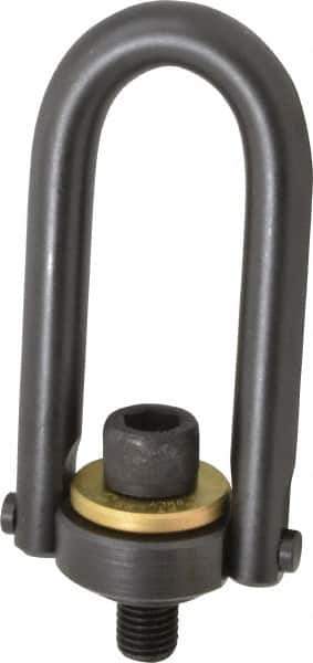 Jergens - 5,000 Lb Load Capacity Safety Engineered Center Pull Hoist Ring - 100 Ft/Lb Torque, 3/4 - 10 Thread, Alloy Steel - USA Tool & Supply