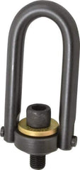 Jergens - 5,000 Lb Load Capacity Safety Engineered Center Pull Hoist Ring - 100 Ft/Lb Torque, 3/4 - 10 Thread, Alloy Steel - USA Tool & Supply