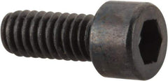 Made in USA - #1-72 UNF Hex Socket Drive, Socket Cap Screw - Alloy Steel, Black Oxide Finish, Fully Threaded, 3/16" Length Under Head - USA Tool & Supply