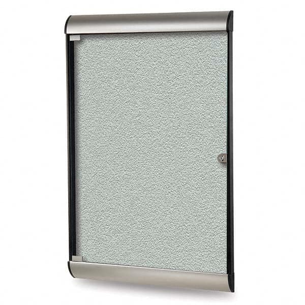 Ghent - Cork Bulletin Boards Style: Enclosed Bulletin Board Color: Silver - USA Tool & Supply