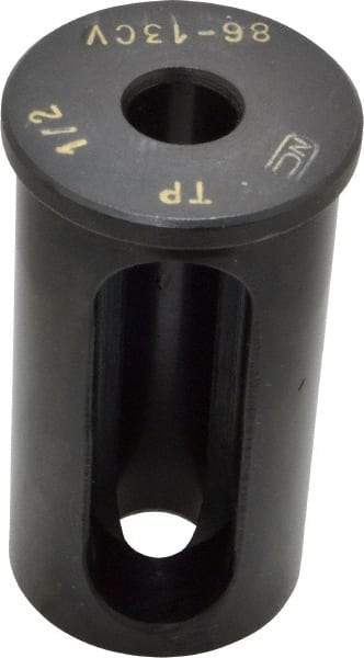 Global CNC Industries - 1/2" ID, 1-1/2" OD, 70mm Length Under Head, Type CV Lathe Tool Holder Bushing - 60mm Slot Length - Exact Industrial Supply