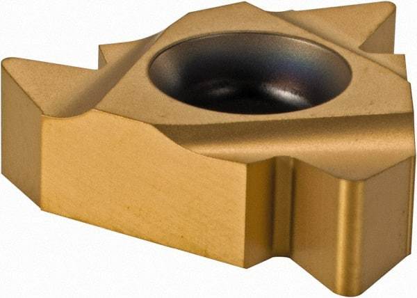 Seco - 27ER External Right Hand 4 UN Laydown Threading Insert - Grade CP500, TiAlN/TiN Coated Carbide, 15.88mm Inscribed Circle - USA Tool & Supply