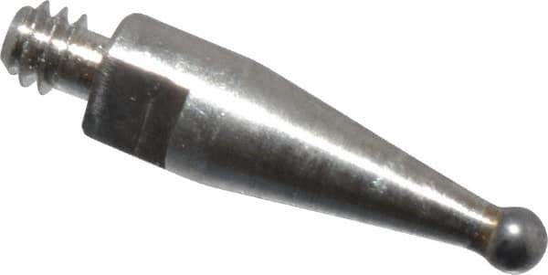Mitutoyo - 1mm Ball Diam, Steel, Ball Test Indicator Contact Point - 8.5mm Contact Point Length, Use with Mitutoyo 513 Series Dial Test Indicators - USA Tool & Supply