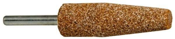 Norton - 1" Head Diam x 2-3/4" Thickness, A3, Tree End, Zirconia Alumina Mounted Point - Very Coarse Grade, 30 Grit, 15,530 RPM - USA Tool & Supply
