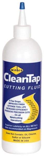 Winfield Brooks - CleanTap, 16 oz Bottle Cutting & Tapping Fluid - Water Soluble, For Machining - USA Tool & Supply