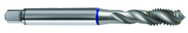 M8x1.25 6H 3-Flute PM Cobalt Blue Ring Semi-Bottoming 40 degree Spiral Flute Tap-Bright - USA Tool & Supply