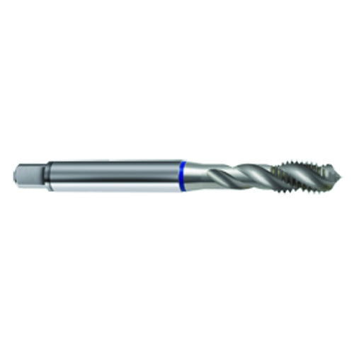 ‎M4 × 0.7 3FL 6H PM Cobalt Spiral Flute Semi-Bott Blue Ring Tap-Bright-40 Degree Helix - USA Tool & Supply