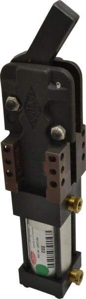 De-Sta-Co - 3,000 Lb Inner Hold Capacity, Vert Mount, Air Power Hold-Down Toggle Clamp - 3/8 NPT Port, 180° Bar Opening - USA Tool & Supply