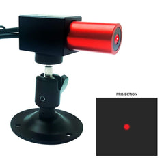 LED Line & Shape Projectors; Led Color: Red; Shape: Dot; Maximum Projection: 10 ft; Mounting Location: Multiple; Wattage: 5 mW; Voltage: 5V DC; Length: 25.0000; Width: 25.000; Height: 70 mm