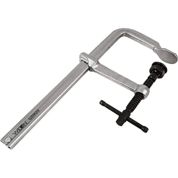 Wilton - 5-1/2" Throat Depth, 8" Max Capacity, Heavy-Duty F Sliding Arm Clamp - 2,660 Lb Clamping Pressure - USA Tool & Supply