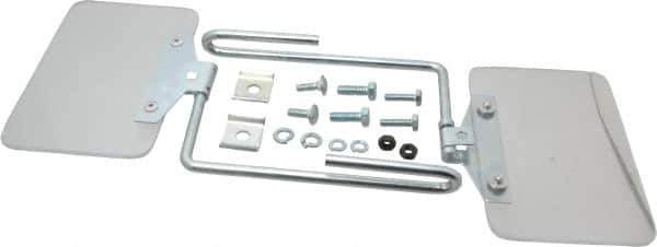 Baldor - Polycarbonate Flat Unlighted Eye Shield - 4" Wide x 6" Long x 1/8" Thick, Direct Mount Base - USA Tool & Supply