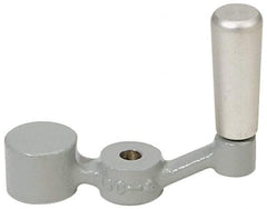 Jergens - 3/4" Hub Height Crank Handle - 1/4" Bore, 3-15/16" Center to Center, Aluminum - USA Tool & Supply