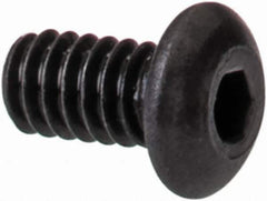 Value Collection - #0-80 UNF Hex Socket Drive, Button Screw - Alloy Steel, Black Oxide Finish, Fully Threaded, 1/8" Length Under Head - USA Tool & Supply
