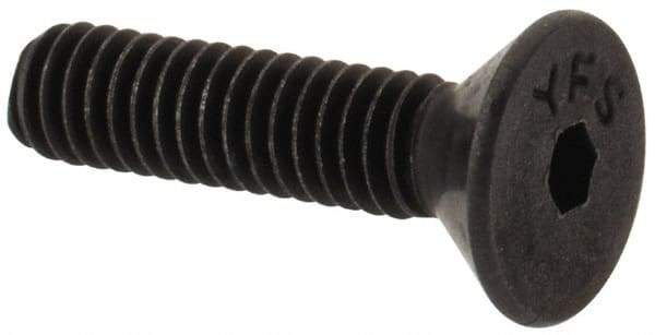 Value Collection - #4-48 UNF Hex Socket Drive, Flat Screw - Alloy Steel, Black Oxide Finish, Fully Threaded, 1/2" OAL - USA Tool & Supply